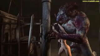 3D monster ਕਰਦਾ ਹੈ, girls ਢਿੱਡ ਤੇੜ